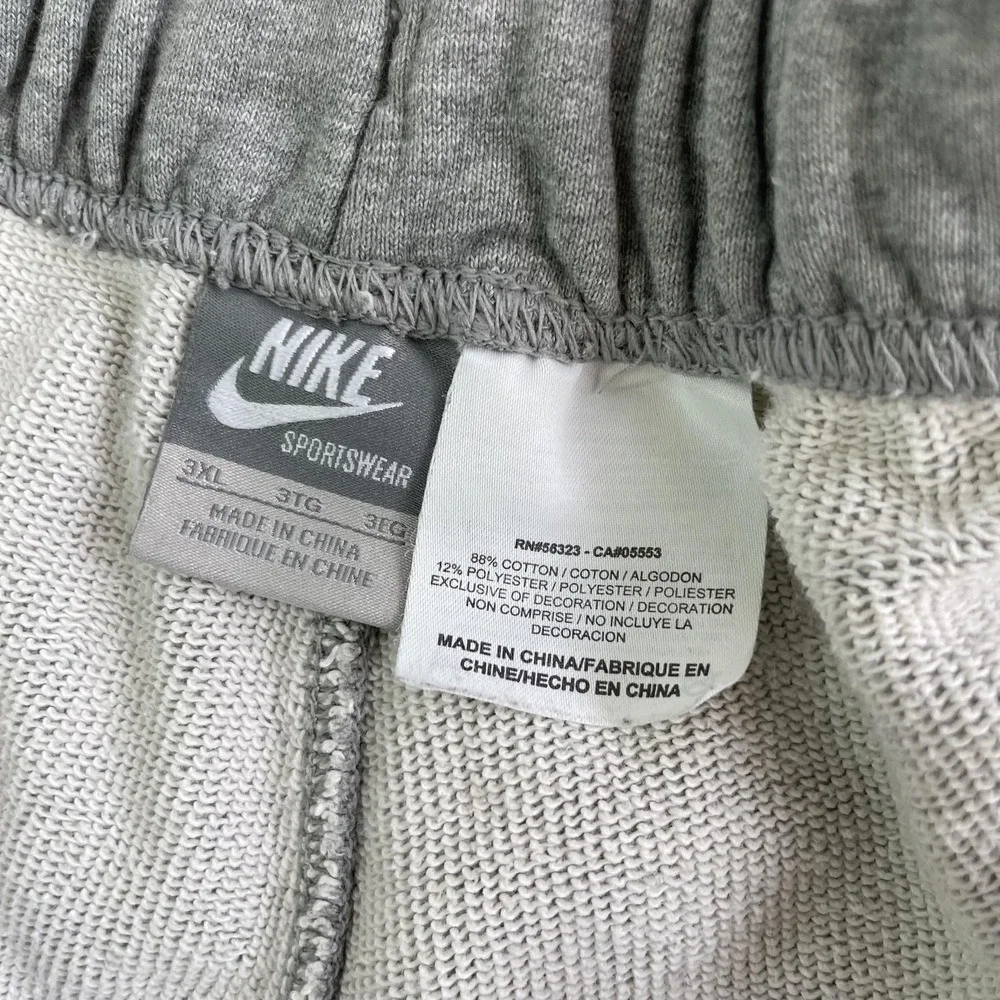 Y2K Nike Sportswear Sweatpants Mens 3XL Gray French Terry Elastic Waist Pockets